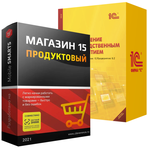 Продление подписки на обновления Mobile SMARTS: Магазин 15 ПРОДУКТОВЫЙ, МЕГ. для «1С: Розница 2.3.3» на 1 (один) год